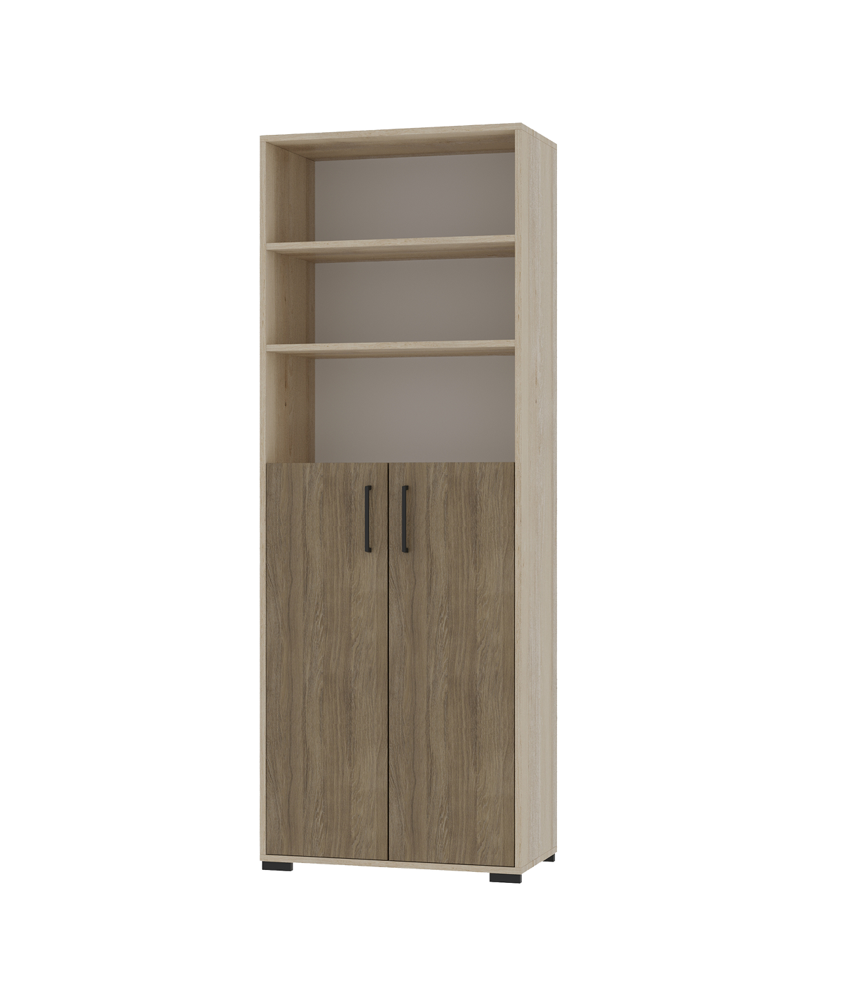 Шафа з 2-ма закритими та 3-ма відкритими полицями, напівзакрита, 719х405х2025 мм, АНШАР ГРУП (6604)